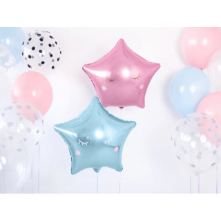 Fóliový balónek Hvězda - světle růžový, 48cm (zn. PartyDeco)