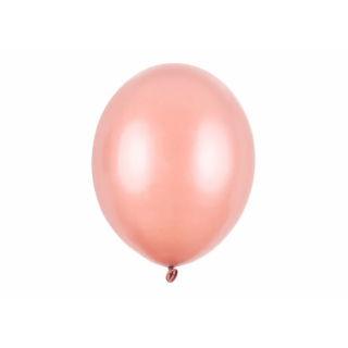 Latexový balónek metalický, rosegold barva, velikost 30cm (zn. StrongBalloons)