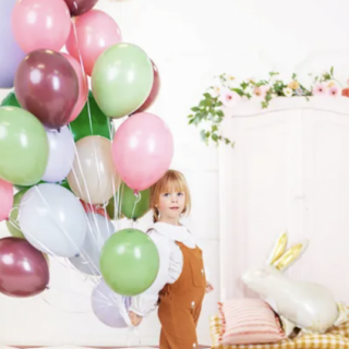 Balónky "Strong ballons" 30 cm, pastelově světle mlhavá modrá