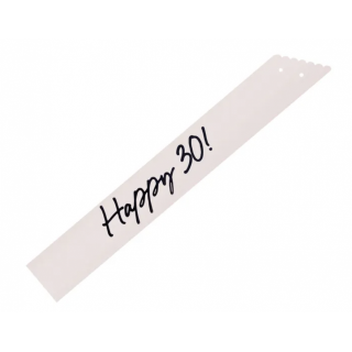Narozeninová šerpa “Happy 30” KRÉMOVÁ