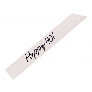 Narozeninová šerpa “Happy 40” KRÉMOVÁ