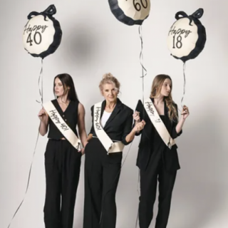 Narozeninová šerpa “Happy 40” KRÉMOVÁ