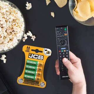 JCB nabíjecí tužkové baterie 4x AA nimh/r06, min.1 200mAh, přednabitá, blistr 4ks