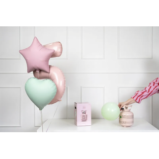 PartyDeco heliová bomba, světle růžová, max 20 balónků