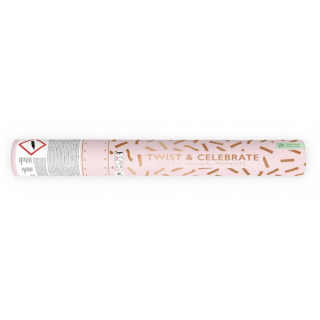 Vystřelovací konfety růžové zlato, 40 cm