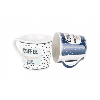 Hrnek COFFEE 380ml keramika, 2 motivy