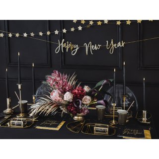 Svíčka kónická, černá barva, délka 24cm, 1ks (zn. PartyDeco)