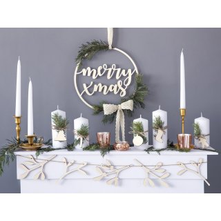 Svíčka kónická, bílá matná, délka 24cm (zn. PartyDeco)
