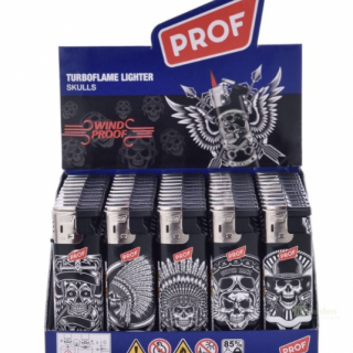 Zapalovač Champ High Skulls Turbo Flame s tryskou