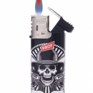 Zapalovač Champ High Skulls Turbo Flame s tryskou