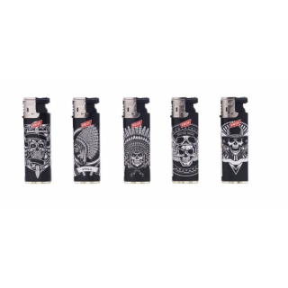 Zapalovač Champ High Skulls Turbo Flame s tryskou