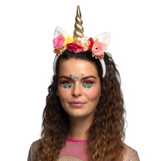 Čelenka Jednorožec / Unicorn - bílo/růžová (zn. BOLAND)
