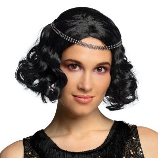 Paruka kudrnatá Flapper s čelenkou alá 30. léta (zn. BOLAND)