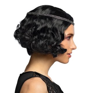 Paruka kudrnatá Flapper s čelenkou alá 30. léta (zn. BOLAND)