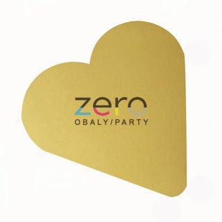 Podložka ozdobná lepenková (srdce) - zlatá