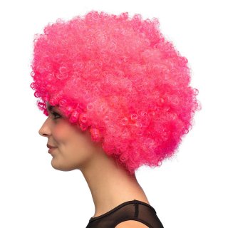 Paruka AFRO - růžová barva (zn. BOLAND)