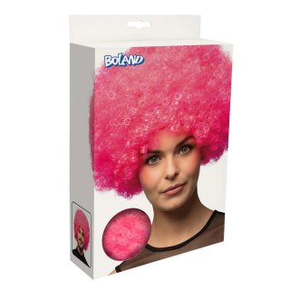 Paruka AFRO - růžová barva (zn. BOLAND)