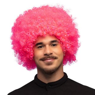Paruka AFRO - růžová barva (zn. BOLAND)