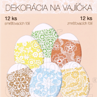 Velikonoční fólie na vajíčka KRAJKA 12 ks