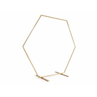 Slavobrána HEXAGON, zlatá barva, výška 2m