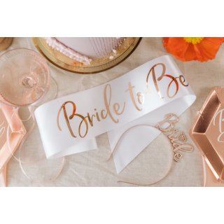 Kovová čelenka BRIDE - rosegold barva (zn. PartyDeco)
