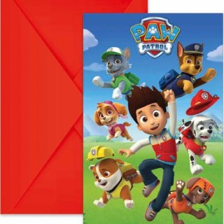 Pozvánky na oslavu Tlapková Patrola / Paw Patrol, set 6ks (zn. Procos)