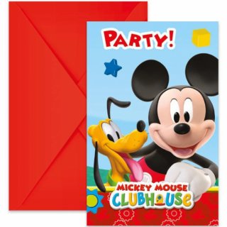Pozvánky na oslavu Mickey Mouse, set 6ks (zn. Procos)