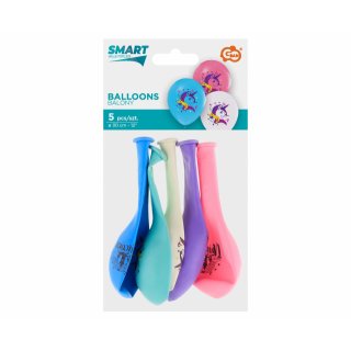 Latexové balónky Jednorožci / Unicorn, mix barev, set 5ks (zn. Godan)