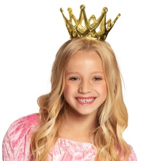 Princeznovská korunka Amy - plastová, zlatá barva (zn. BOLAND)