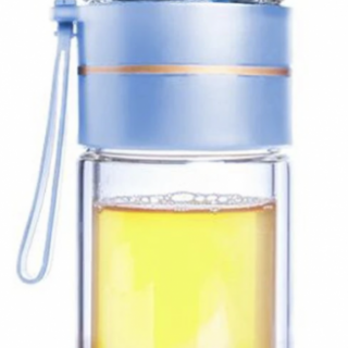 LÁHEV S DVOJ.STĚNOU BOROSIL.SKLO 18,5CM 165ML+90ML