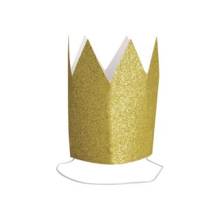 Korunka mini papírová zlatá, 4ks