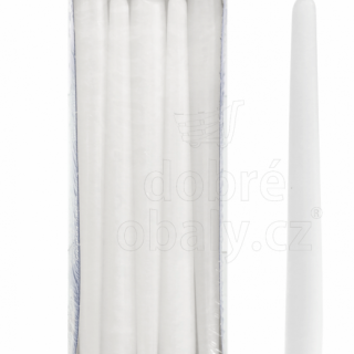 Svíčka kónická, bílá, délka 24cm, 1ks (zn. WIMEX)
