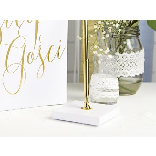 Stojan na pero, bílý + zlaté pero (zn. PartyDeco)