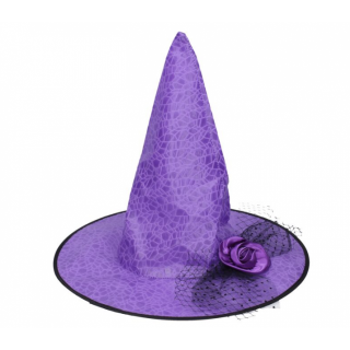 Set karneval - čarodějnický klobouk fialový