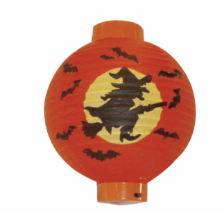 Lampion 20 cm na baterie čarodějnice/halloween