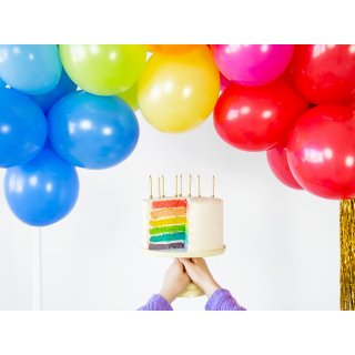 Narozeninové svíčky úzké, délka 6cm, zlatá barva - set 6ks (zn. PartyDeco)