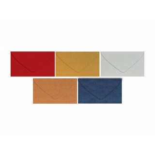 Dopisní obálka metallic 120g mini 70x105mm - mix barev