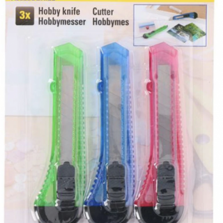 NŮŽ ULAMOVACÍ PLAST 18MM SADA 3KS, KINZO