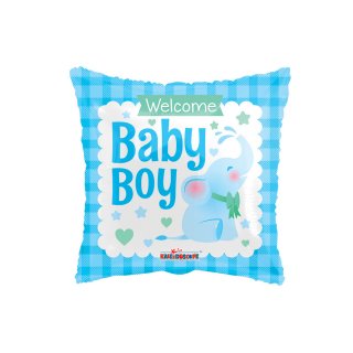 Fóliový balónek Polštář - Sloník Vítej chlapečku! 46cm