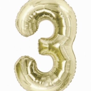 Číslice champagne 3 (85cm)