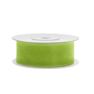 Stuha šifónová, zelené jablko, 2.5cm/25m (zn. PartyDeco)
