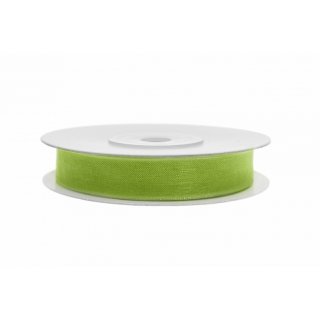 Stuha šifónová, zelené jablko, 0.6cm/25m (zn. PartyDeco)