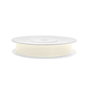 Stuha šifónová, krémová, 0.6cm/25m (zn. PartyDeco)