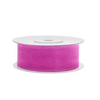Stuha šifónová, růžová, 2.5cm/25m (zn. PartyDeco)