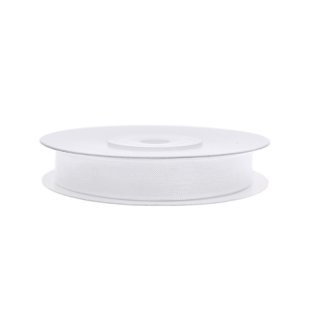 Stuha šifónová, bílá, 0.6cm/25m (zn. PartyDeco)