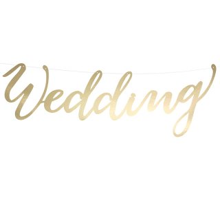 Baner "Wedding", zlatý