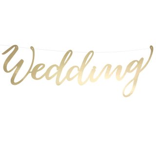 Banner "Wedding", zlatý