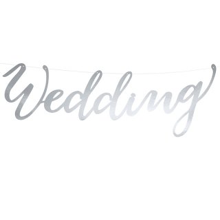 Baner "Wedding", stříbrný