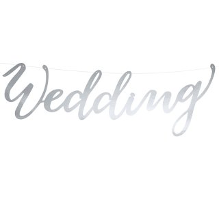 Banner "Wedding", stříbrný