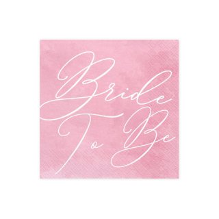 Ubrousky s nápisem "Bride to be", 33*33 cm